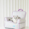 Purple Striped Cooling Cat Sofa
