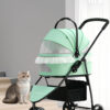 Foldable 3-Color Cat Stroller Pet Carrier With Wheels